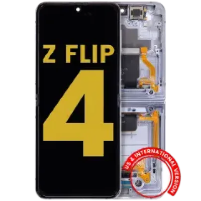 Внутрішній дисплейний модуль (OLED) з рамкою для Samsung Galaxy Z Flip 4 5G (US & International Version) (Refurbished) (синій)