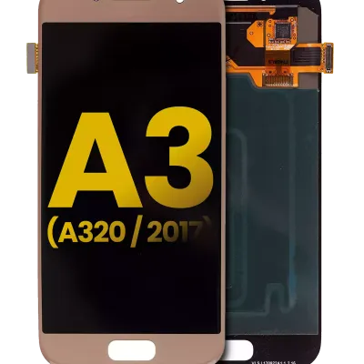 Дисплейний модуль (OLED) без рамки для Samsung Galaxy A3 (A320 / 2017) (Refurbished) (золотий)
