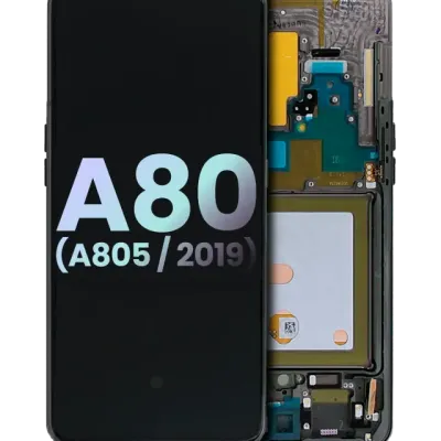 OLED Assembly With Frame For Samsung Galaxy A80 (A805 / 2019) (Service Pack) (Phantom Black)
