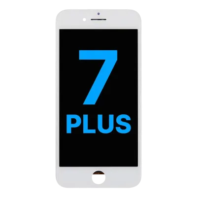 Дисплейний модуль зі сталевою пластиною для iPhone 7 Plus (Aftermarket: AQ7) (білий)