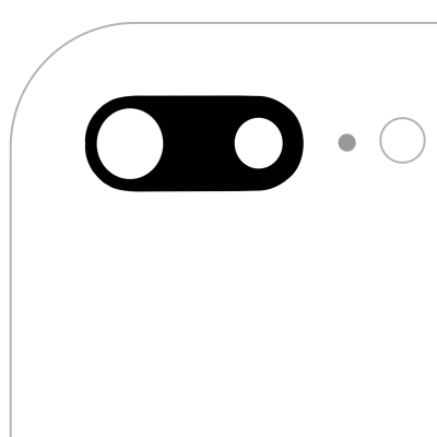 Back Camera Lens (Glass Only) With Adhesive For iPhone 7 Plus / 8 Plus (Real Sapphire) (Premium) (All Colors) (10 Pack)