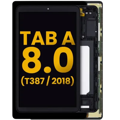 Дисплейний модуль з рамкою для Samsung Galaxy Tab A 8.0" (T387) (2018) (Refurbished) (чорний)