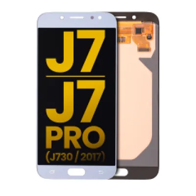 Дисплейний модуль (OLED) без рамки для Samsung Galaxy J7 / J7 Pro (J730 / 2017) (Refurbished) (синій / сірий)