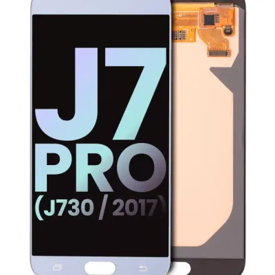 Дисплейний модуль (LCD) без рамки для Samsung Galaxy J7 Pro (J730 / 2017) (Service Pack) (сріблястий)