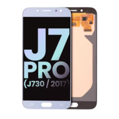 Дисплейний модуль (LCD) без рамки для Samsung Galaxy J7 Pro (J730 / 2017) (Service Pack) (сріблястий)