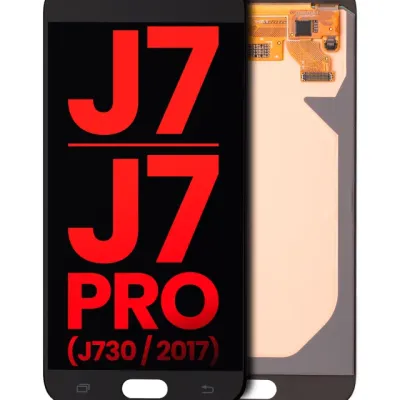 Дисплейний модуль (OLED) без рамки для Samsung Galaxy J7 / J7 Pro (J730 / 2017) (Aftermarket Plus) (чорний)