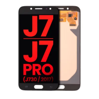 Дисплейний модуль (OLED) без рамки для Samsung Galaxy J7 / J7 Pro (J730 / 2017) (Aftermarket Plus) (чорний)