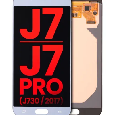 Дисплейний модуль (OLED) без рамки для Samsung Galaxy J7 / J7 Pro (J730 / 2017) (Aftermarket Plus) (синій / сірий)