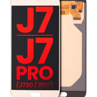Дисплейний модуль (OLED) без рамки для Samsung Galaxy J7 / J7 Pro (J730 / 2017) (Aftermarket Plus) (золотий)