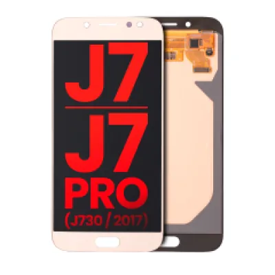 Дисплейний модуль (OLED) без рамки для Samsung Galaxy J7 / J7 Pro (J730 / 2017) (Aftermarket Plus) (золотий)
