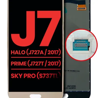 Дисплейний модуль для Samsung Galaxy J7 Halo (J727A / 2017) / J7 Prime (J727T / 2017) / J7 Sky Pro (S737TL) (Aftermarket Plus) (золотий)