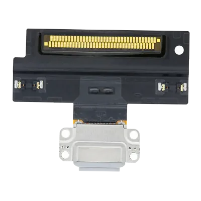 Charging Port Flex Cable For iPad Air 3 (Soldering Required) (White) (Premium) (White)