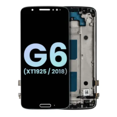 Дисплейний модуль (LCD) з рамкою для Motorola Moto G6 (XT1925 / 2018) (Genuine OEM) (Black)