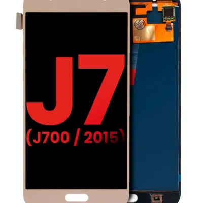 Дисплейний модуль (OLED) без рамки для Samsung Galaxy J7 (J700 / 2015) (Aftermarket Plus) (золотий)