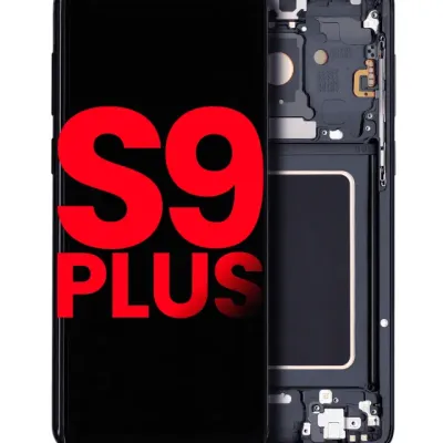Дисплейний модуль (OLED) з рамкою для Samsung Galaxy S9 Plus (Aftermarket Plus) (Midnight Black)