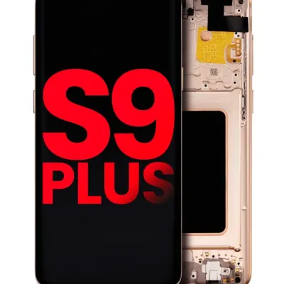 Дисплейний модуль (OLED) з рамкою для Samsung Galaxy S9 Plus (Aftermarket Plus) (Sunrise Gold)