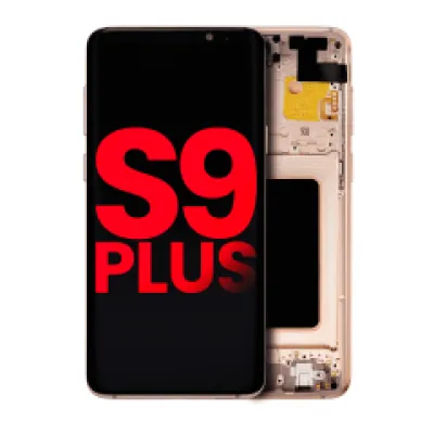 Дисплейний модуль (OLED) з рамкою для Samsung Galaxy S9 Plus (Aftermarket Plus) (Sunrise Gold)