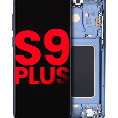 Дисплейний модуль (OLED) з рамкою для Samsung Galaxy S9 Plus (Aftermarket Plus) (Coral Blue)