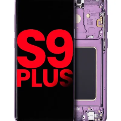 Дисплейний модуль (OLED) з рамкою для Samsung Galaxy S9 Plus (Aftermarket Plus) (Lilac Purple)