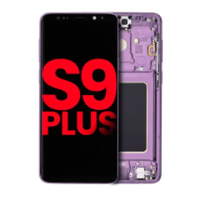 Дисплейний модуль (OLED) з рамкою для Samsung Galaxy S9 Plus (Aftermarket Plus) (Lilac Purple)