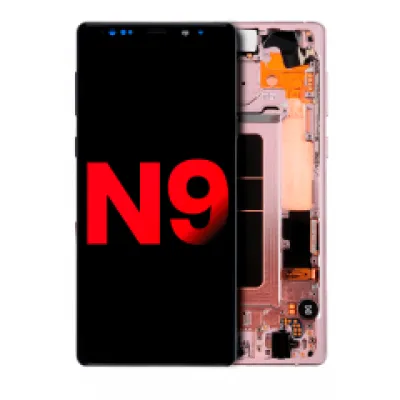 Дисплейний модуль (OLED) з рамкою для Samsung Galaxy Note 9 (Aftermarket Plus) (Alpine White)
