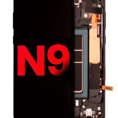Дисплейний модуль (OLED) з рамкою для Samsung Galaxy Note 9 (Aftermarket Plus) (Midnight Black)