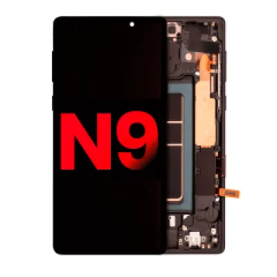 Дисплейний модуль (OLED) з рамкою для Samsung Galaxy Note 9 (Aftermarket Plus) (Midnight Black)