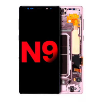 Дисплейний модуль (OLED) з рамкою для Samsung Galaxy Note 9 (Aftermarket Plus) (Lavender Purple)