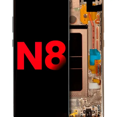 Дисплейний модуль (OLED) з рамкою для Samsung Galaxy Note 8 (Aftermarket Plus) (Maple Gold)
