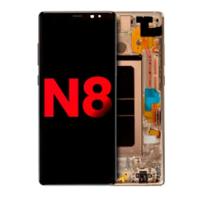 Дисплейний модуль (OLED) з рамкою для Samsung Galaxy Note 8 (Aftermarket Plus) (Maple Gold)