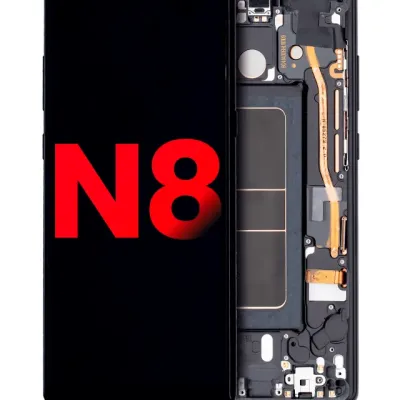 Дисплейний модуль (OLED) з рамкою для Samsung Galaxy Note 8 (Aftermarket Plus) (Midnight Black)
