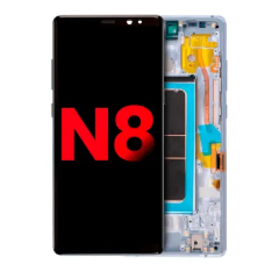 Дисплейний модуль (OLED) з рамкою для Samsung Galaxy Note 8 (Aftermarket Plus) (Orchid Gray)