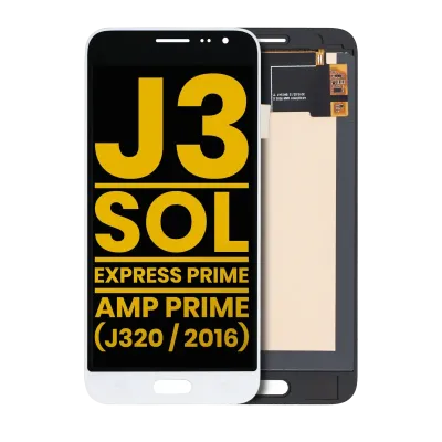 Дисплейний модуль (OLED) для Samsung Galaxy J3 (J320 / 2016) / Sol 4G / Express Prime / Amp Prime (Refurbished) (білий)