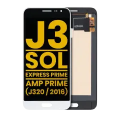 Дисплейний модуль (OLED) для Samsung Galaxy J3 (J320 / 2016) / Sol 4G / Express Prime / Amp Prime (Refurbished) (білий)