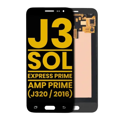 Дисплейний модуль (OLED) для Samsung Galaxy J3 (J320 / 2016) / Sol 4G / Express Prime / Amp Prime (Refurbished) (чорний)