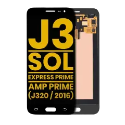 Дисплейний модуль (OLED) для Samsung Galaxy J3 (J320 / 2016) / Sol 4G / Express Prime / Amp Prime (Refurbished) (чорний)