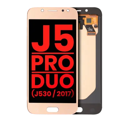 Дисплейний модуль (OLED) без рамки для Samsung Galaxy J5 / Pro / Duo (J530 / 2017) (Aftermarket Plus) (золотий)
