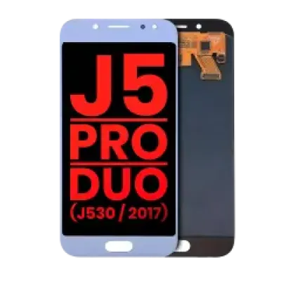 Дисплейний модуль (OLED) без рамки для Samsung Galaxy J5 / Pro / Duo (J530 / 2017) (Aftermarket Plus) (синій / сріблястий)