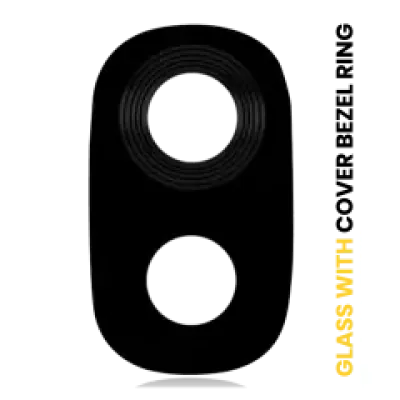Скло камери з рамкою для Samsung Galaxy J3 (J337 / 2018) (чорний)