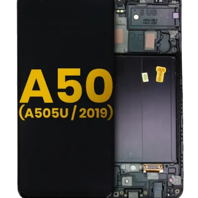 Дисплейний модуль (OLED) з рамкою для Samsung Galaxy A50 (A505U / 2019) (Refurbished) (усі кольори)
