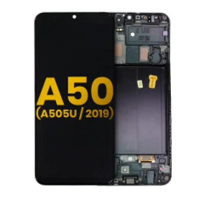 Дисплейний модуль (OLED) з рамкою для Samsung Galaxy A50 (A505U / 2019) (Refurbished) (усі кольори)