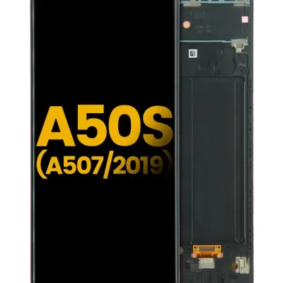 Дисплейний модуль (OLED) з рамкою для Samsung Galaxy A50s (Refurbished) (A507 / 2019) (усі кольори)