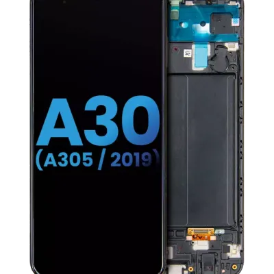 Дисплейний модуль (LCD) з рамкою для Samsung Galaxy A30 (A305 / 2019) (Aftermarket: Incell) (усі кольори)