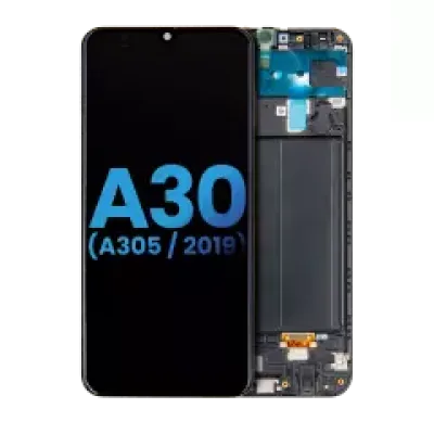 Дисплейний модуль (LCD) з рамкою для Samsung Galaxy A30 (A305 / 2019) (Aftermarket: Incell) (усі кольори)