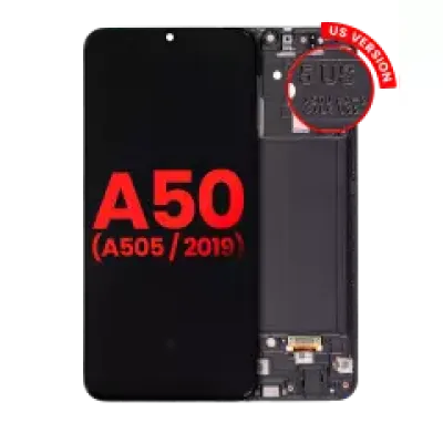 Дисплейний модуль (OLED) з рамкою для Samsung Galaxy A50 (A505 / 2019) (US Version) (Aftermarket Plus) (All Colors)