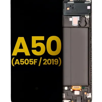 Дисплейний модуль (OLED) з рамкою для Samsung Galaxy A50 (A505F / 2019) (Refurbished) (All Colors)