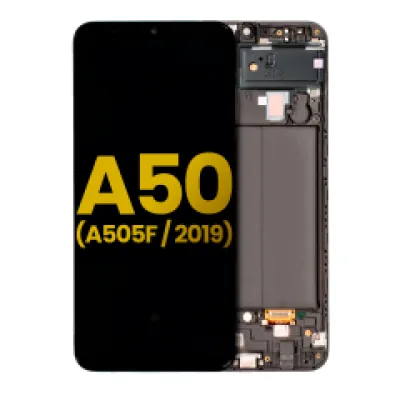 Дисплейний модуль (OLED) з рамкою для Samsung Galaxy A50 (A505F / 2019) (Refurbished) (All Colors)
