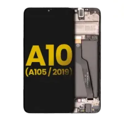 Дисплейний модуль (LCD) з рамкою для Samsung Galaxy A10 (A105 / 2019) (International Dual Sim Version) (Refurbished) (чорний)