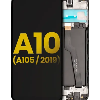 LCD Assembly With Frame For Samsung Galaxy A10 (A105 / 2019) (Single Sim) (North American Version) (Refurbished) (Black)