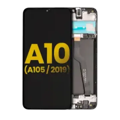 Дисплейний модуль (LCD) з рамкою для Samsung Galaxy A10 (A105 / 2019) (Single Sim) (North American Version) (Refurbished) (чорний)